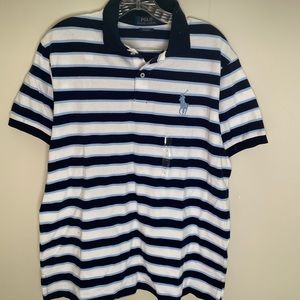 Blue and white striped Polo by Ralph Lauren